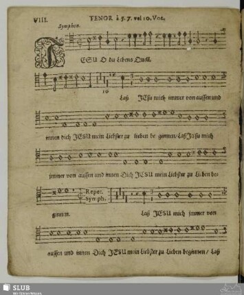 VIII. Jesu o du Lebensquell