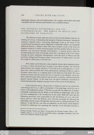 The Ottoman Government And Its Intermediaries: The Şerifs Of Mecca And Governors Of Damascus