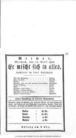 Er mischt sich in alles