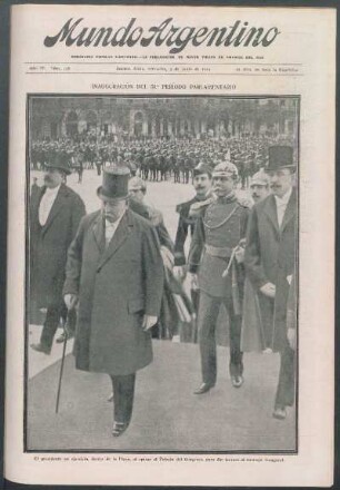 Inauguración del 53.° período parlamentario [Fotografía] : El presidente en ejercicio