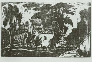Landschaft mit Häusern