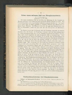 Ueber einen seltenen Fall von Phosphornachweis.