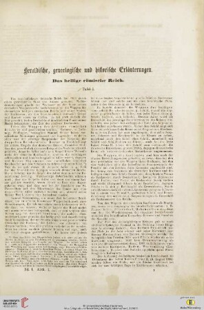 Heraldische, genealogische und historische Erläuterungen