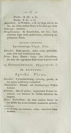 IX. Gattung. Specht. Picus
