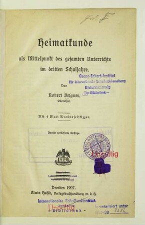 Heimatkunde als Mittelpunkt des gesamten Unterrichts im dritten Schuljahre