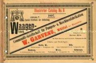 Illustrirter Catalog No. 6 / 1897. / Waagen