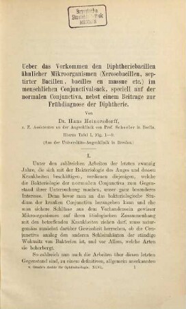 Albrecht von Graefes Archiv für Ophthalmologie. 46. 1898