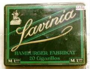 Blechdose für 20 Stück Zigarillos "Lavinia/ HAMBURGER FABRIKAT"