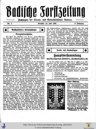Nr. 7, 15. Juli 1930