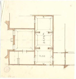 Pfann, Paul; Nürnberg; Landesausstellung 1906, Kunstausstellungsgebäude - Teilgrundriss
