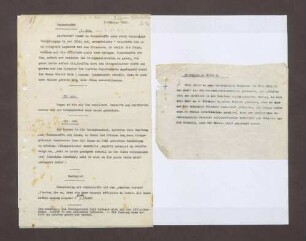 Notizen zur Rolle von Arnold Wahnschaffe und Heinrich Schëuch während der Ereignisse am 09.11.1918