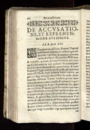 De Accusatione, Et Reprehensione Sui Ipsius. Sermo VII.