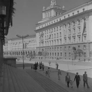 Das Parteigebäude der Kommunistischen Partei, heute Regierungsgebäude Bulgariens in Sofia