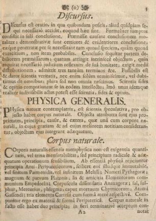 Physica generalis.