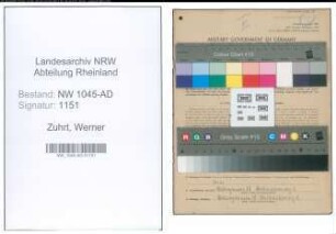 Entnazifizierung Werner Zuhrt , geb. 16.11.1906 (Angestellter)