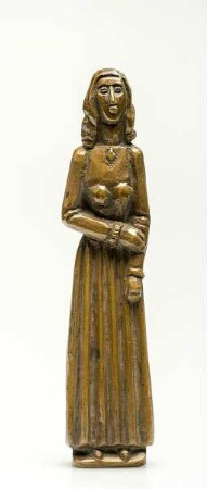Stehende Frau mit Faltenrock