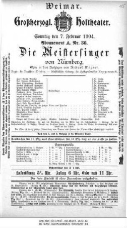 Die Meistersinger von Nürnberg