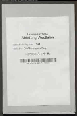 Belege zur Kommunalrechnung von Handorf pro 1809