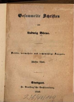 Gesammelte Schriften, 5