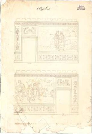 ohne Verfasserangabe; München; Residenz, Wanddekoration "IV. Odysse Saal" - Details