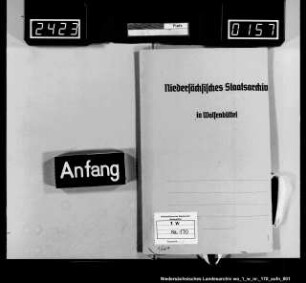 Zahlungsanweisungen über Zinsen an den Generaleinnehmer in Braunschweig