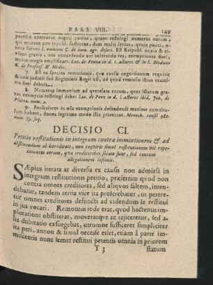 Decisio CI. - CC.