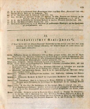 II. Alphabeischer Real-Index