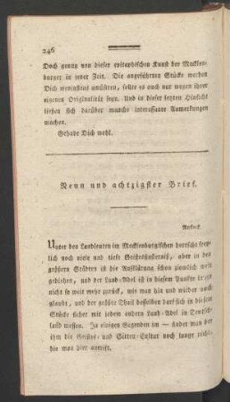 Neun und achtzigster Brief