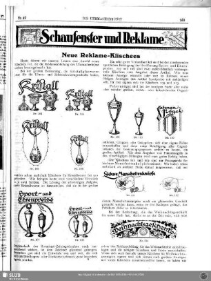 Schaufenster und Reklame