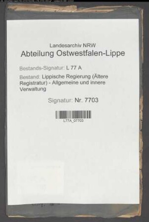 Pensionierung des Maischsteuerkontrolleurs Bröffel zu Lage