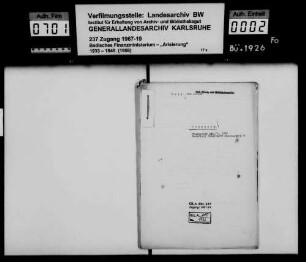 Weil, Max Israel, Kaufmann in Mannheim Bewerber: Stadt Heidelberg Lagerbuch-Nr. 1320 Heidelberg