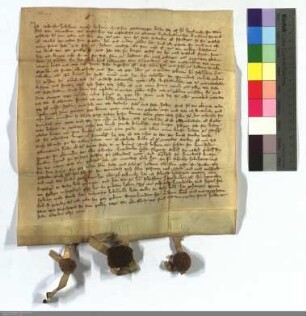 Ritter Volpracht Hobeherr bekennt, daß der Deutsche Orden zu Marburg ihm wegen des Totschlages, den Heydinrich von Derinbach an seinem Brüder Kraf...