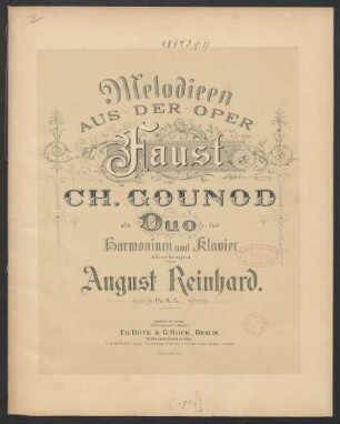 Melodieen aus der Oper Faust