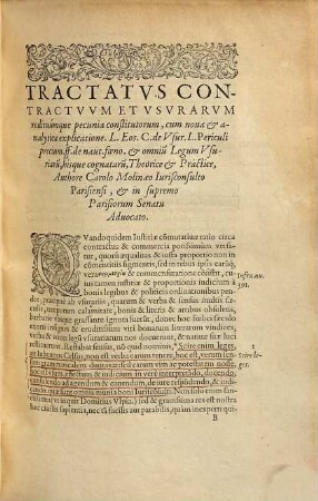 Tractatus commerciorum et usurarum : redituumque pecunia constitutorum, et monetarum, cum nova et analytica explicatione ...