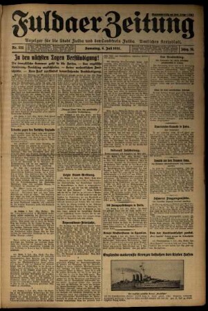 Ausgabe vom Samstag, den 04. Juli 1931.