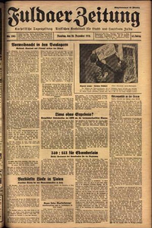 Ausgabe vom Dienstag, den 20. Dezember 1938.