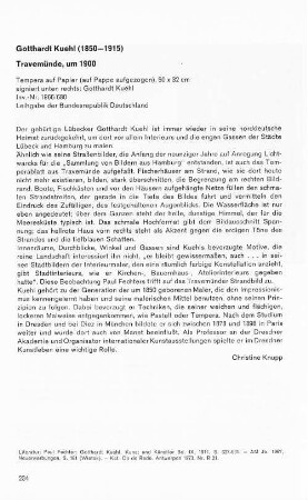 Gotthardt Kuehl (1850-1915) Travemünde, um 1900