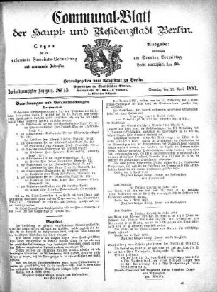 1881,15: No. 15, 10. April 1881