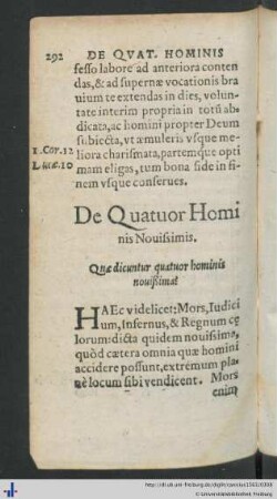 De Quatuor Hominis Novissimis