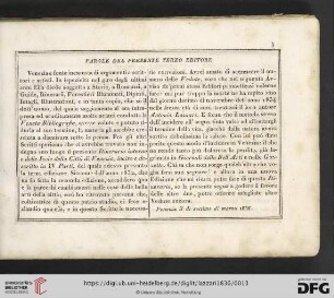 Parole del presente terzo Editore