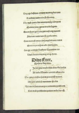 Dido Enee. Epistola Septima.
