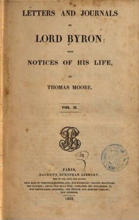 Letters and journals of Lord Byron. 2