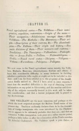 Chapter II. Tamil agricultural castes ...