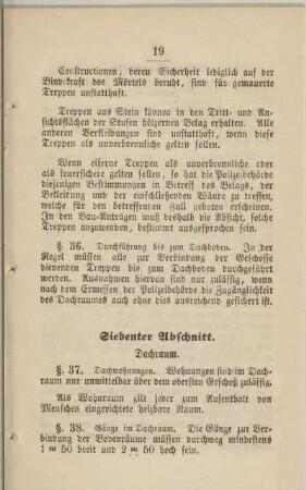Siebenter Abschnitt. Dachraum.