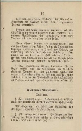 Siebenter Abschnitt. Dachraum.