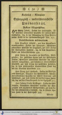 Kaiserlich-Königliche Erzherzoglich-vorderösterreichische Universität.