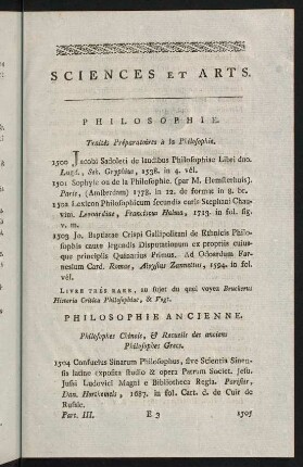 37-72, Philosophie - Philosophie Ancienne