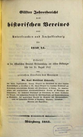 Jahresbericht. 1840/41 (1841) = Jg. 11