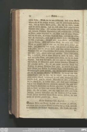 Gebet über das XII. Capitel.