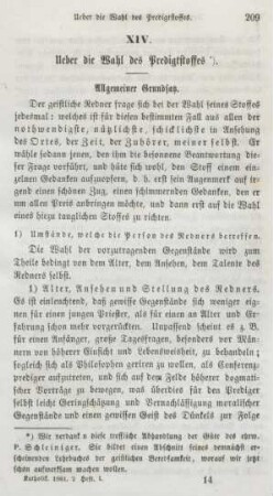 209-222 Ueber die Wahl des Predigtstoffes
